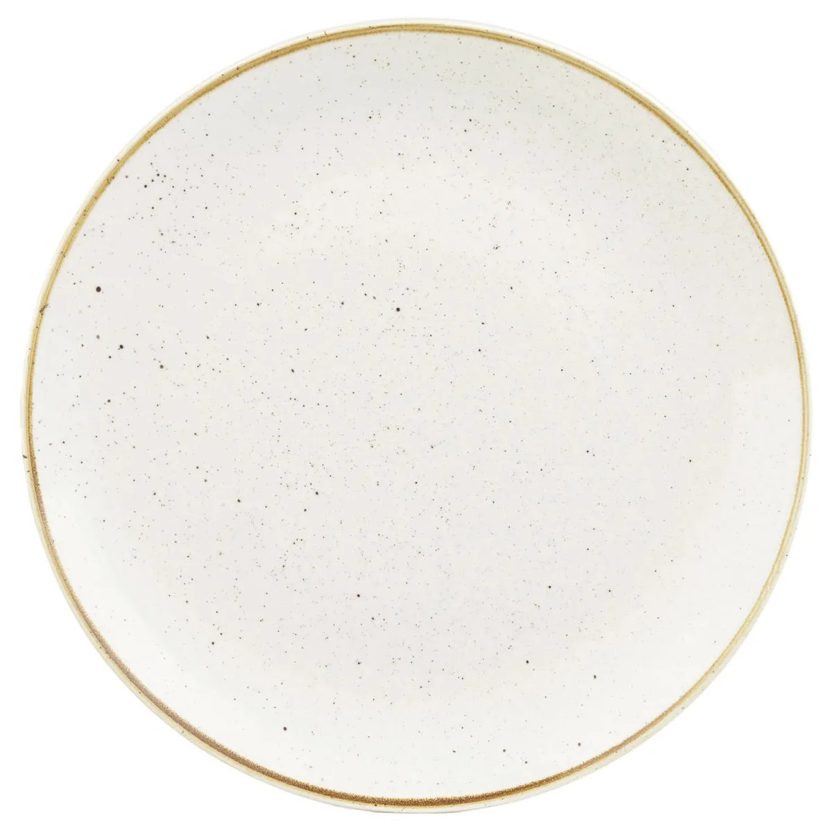 6x Churchill Piatto piano Stonecast Barley White Coupe; 32.4 cm (Ø); bianco/marrone; rotonda; 6 pz. / Pacco - immagine 1