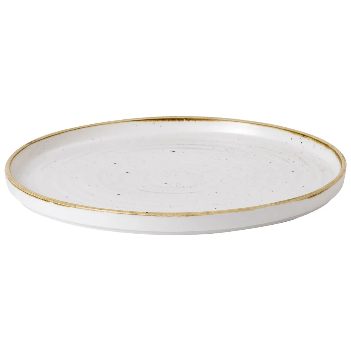 6x Churchill Piatto rotondo Stonecast Barley White con bordo alto; 27.5x2 cm (ØxH); bianco/marrone; rotonda; 6 pz. / Pacco - immagine 1