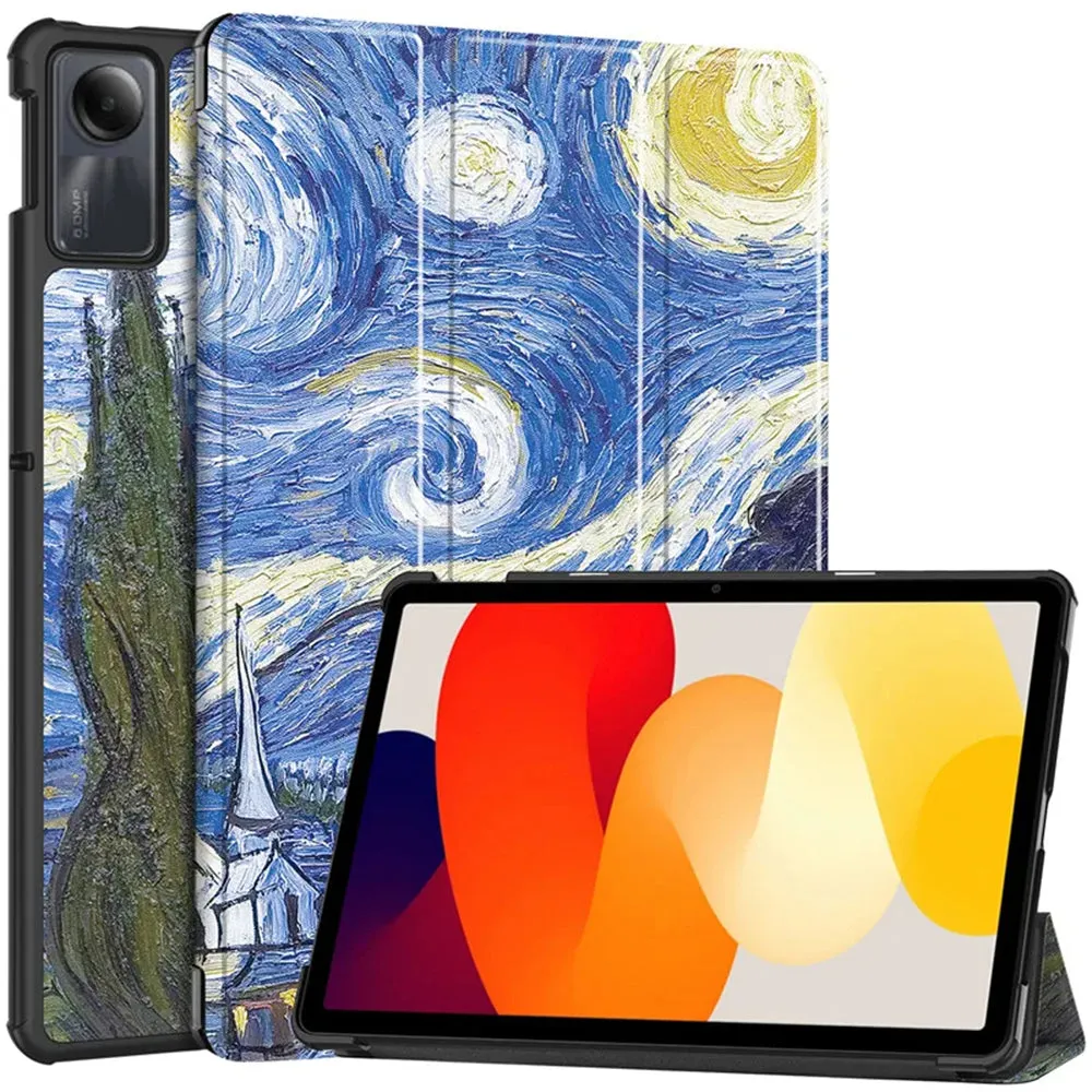 Custodia per Xiaomi Redmi Pad SE, Techsuit, FoldPro Starry Night, Multicolore - immagine 1