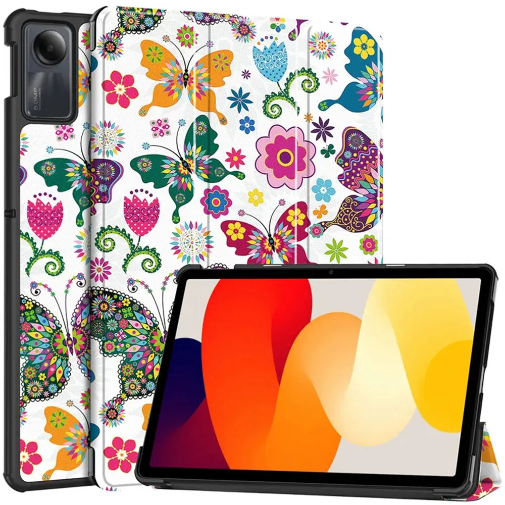 Custodia per Xiaomi Redmi Pad SE, Techsuit, FoldPro Butterfly, Multicolore - immagine 1