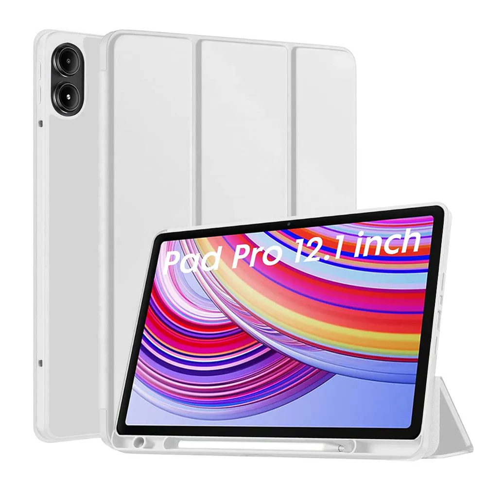 Custodia per Xiaomi Redmi Pad Pro / Pad / Pad Pro 5G, Techsuit, Flex Trifold, Grigio - immagine 1