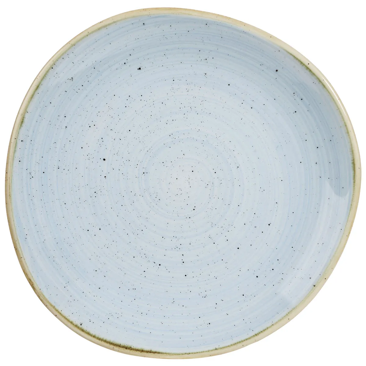 12x Churchill Piatto Stonecast Duck Egg forma organica Coupe; 21 cm (L); blu chiaro/marrone; organica; 12 pz. / Pacco - immagine 1