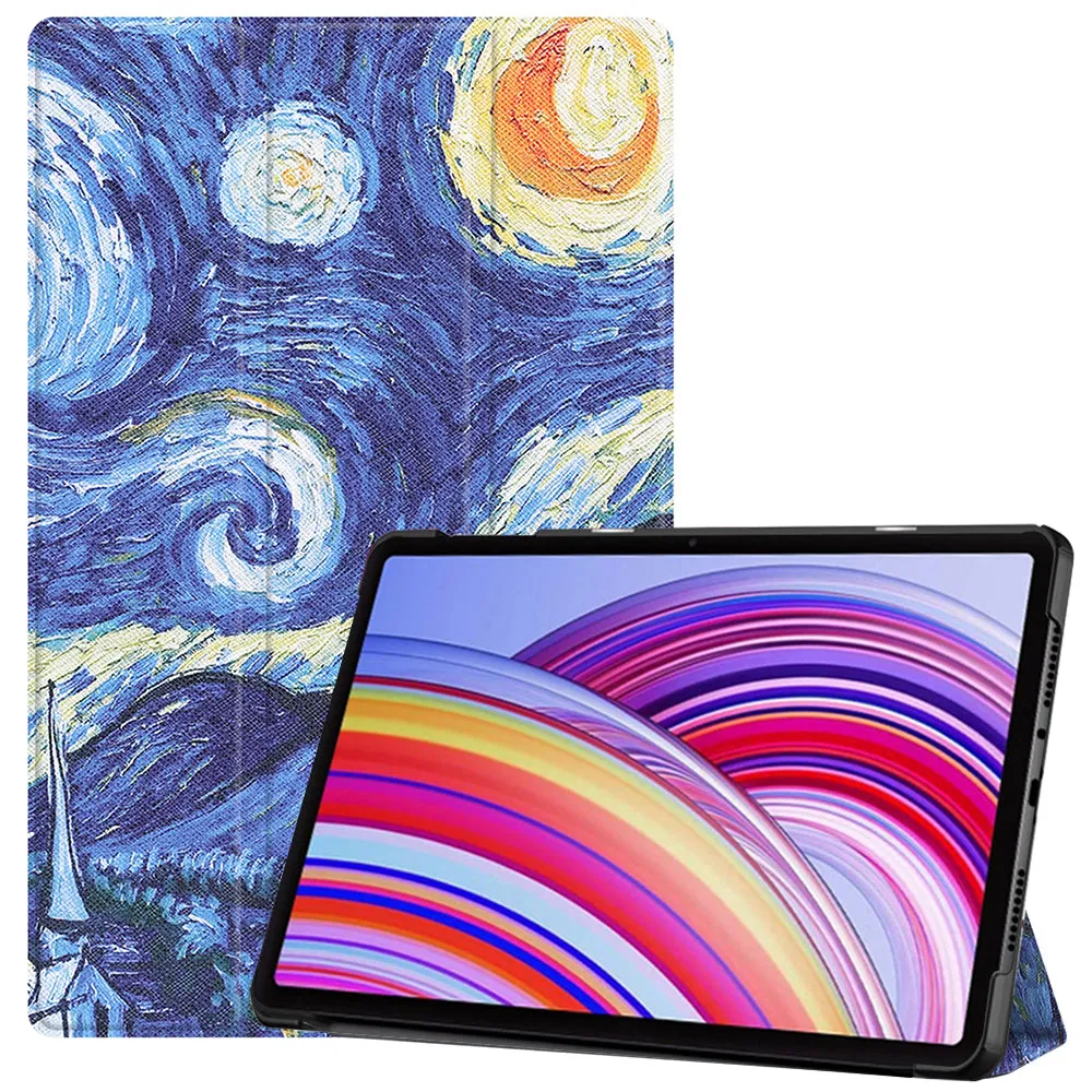 Custodia per Xiaomi Redmi Pad Pro / Pad / Pad Pro 5G, Techsuit, FoldPro Starry Night, Multicolore - immagine 1