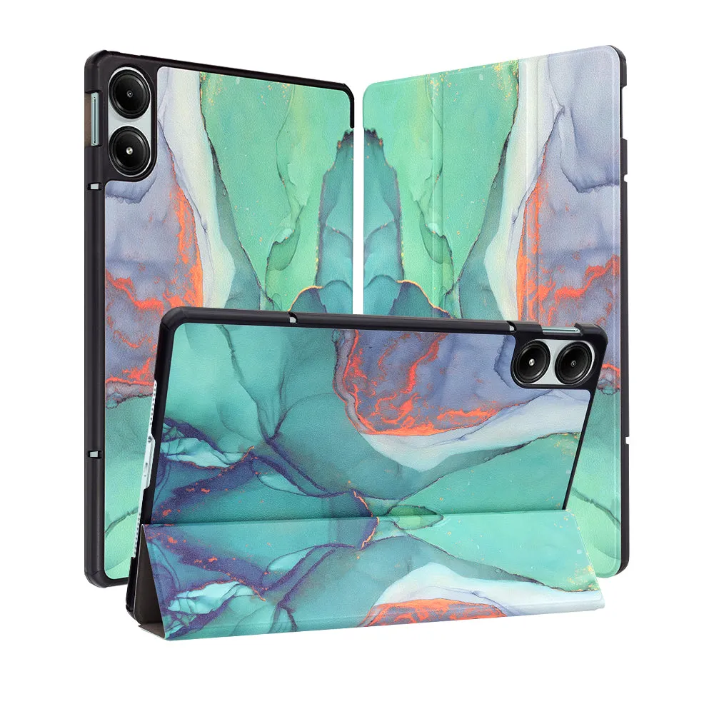 Custodia per Xiaomi Redmi Pad Pro / Pad / Pad Pro 5G, Techsuit, FoldPro Green Time, Multicolore - immagine 1