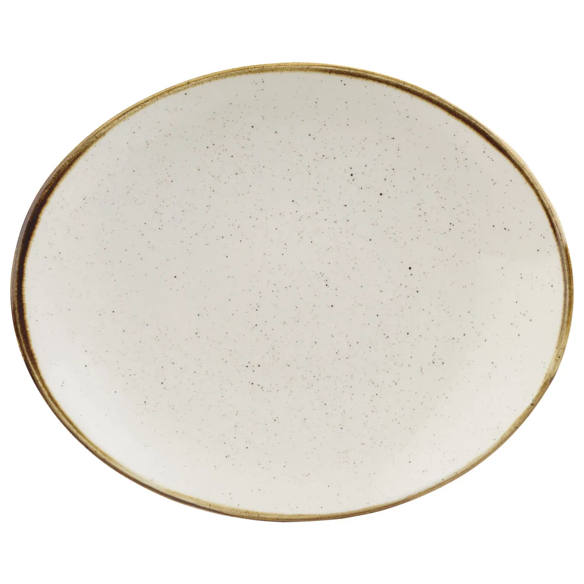 12x Churchill Piatto Stonecast Barley White ovale Coupe; 19.2x16 cm (LxL); bianco/marrone; ovale; 12 pz. / Pacco - immagine 1