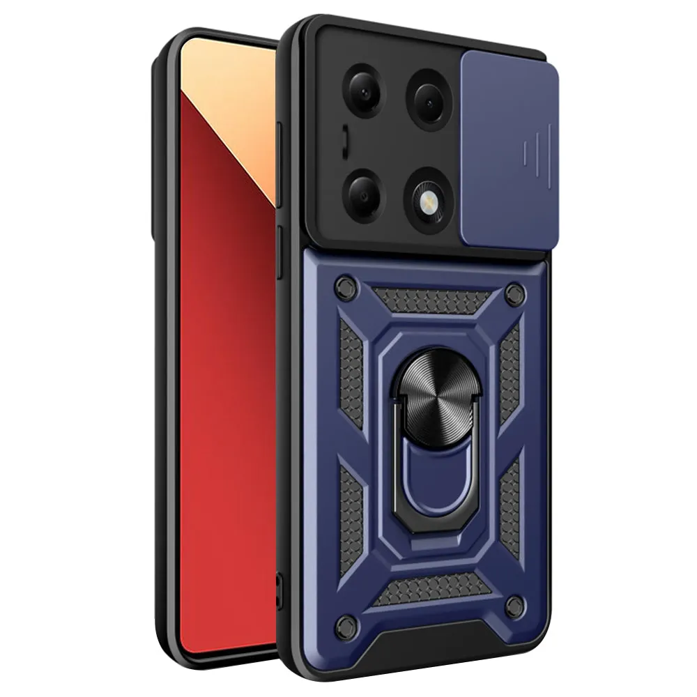 Custodia per Xiaomi Redmi Note 14S / Note 13 Pro 4G / Poco M6 Pro 4G, Techsuit, CamShield, Blu - immagine 1