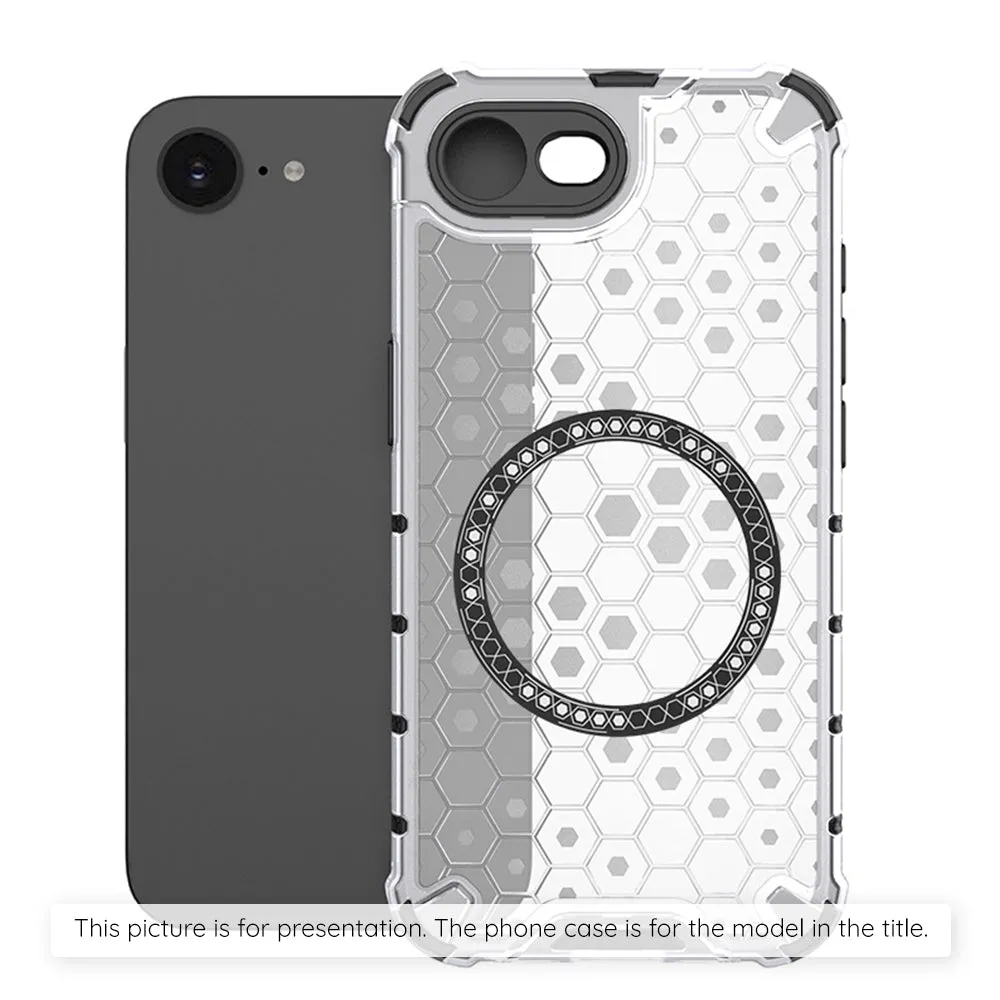 Custodia MagSafe per Xiaomi Redmi Note 14S, Techsuit, HoneyComb Shield, Bianca - immagine 1