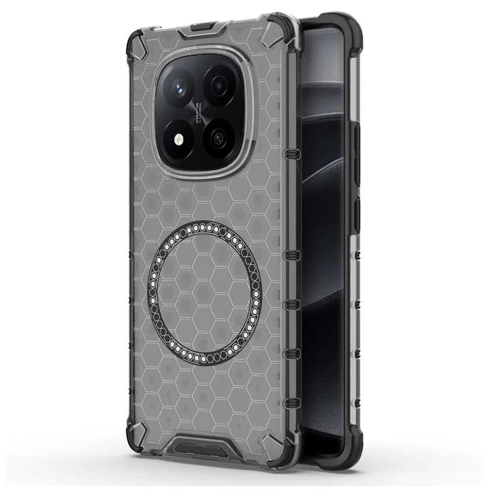 Custodia MagSafe per Xiaomi Redmi Note 14 Pro+ 5G, Techsuit, HoneyComb Shield, Nera - immagine 1