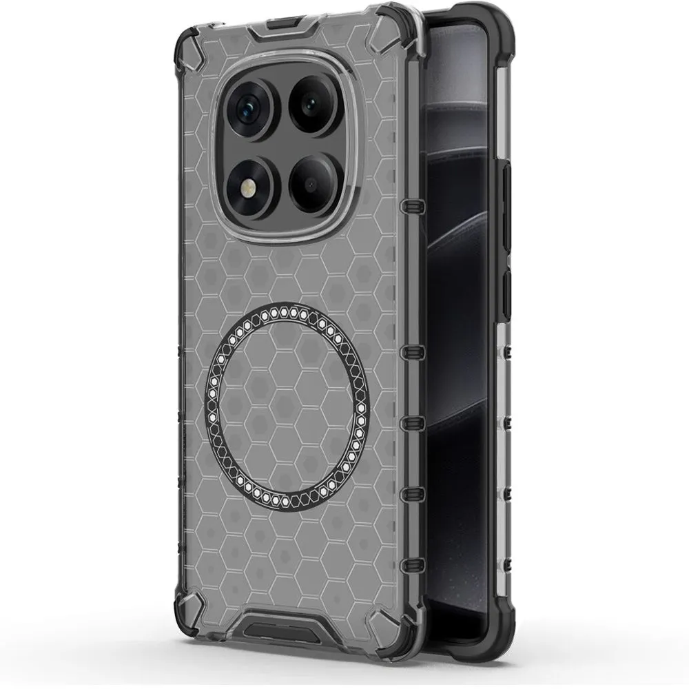 Custodia MagSafe per Xiaomi Redmi Note 14 Pro 4G, Techsuit, HoneyComb Shield, Nera - immagine 1