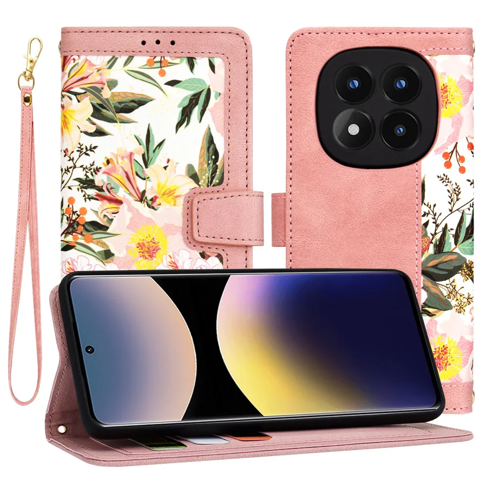 Custodia per Xiaomi Redmi Note 14 Pro 4G, Techsuit, FlipCraft, Rosa - immagine 1