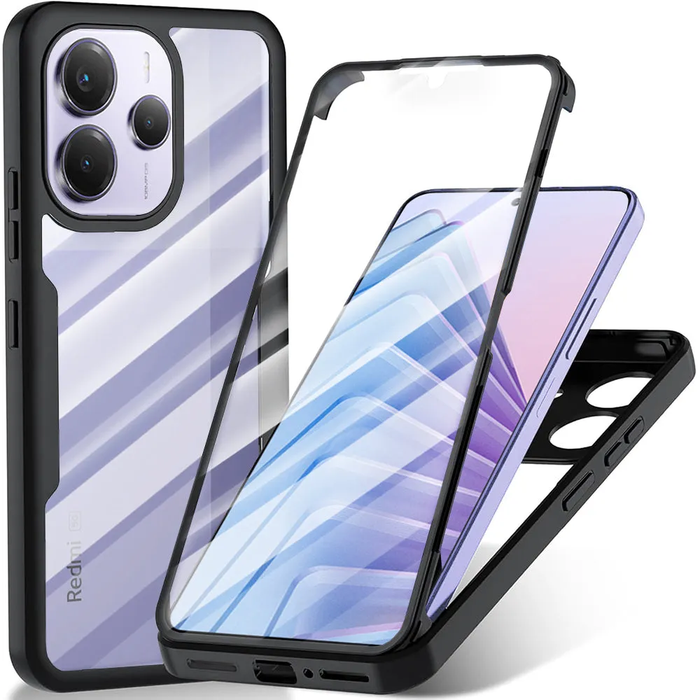 Custodia per Xiaomi Redmi Note 14 5G, Techsuit, ColorVerse 360, Nera - immagine 1