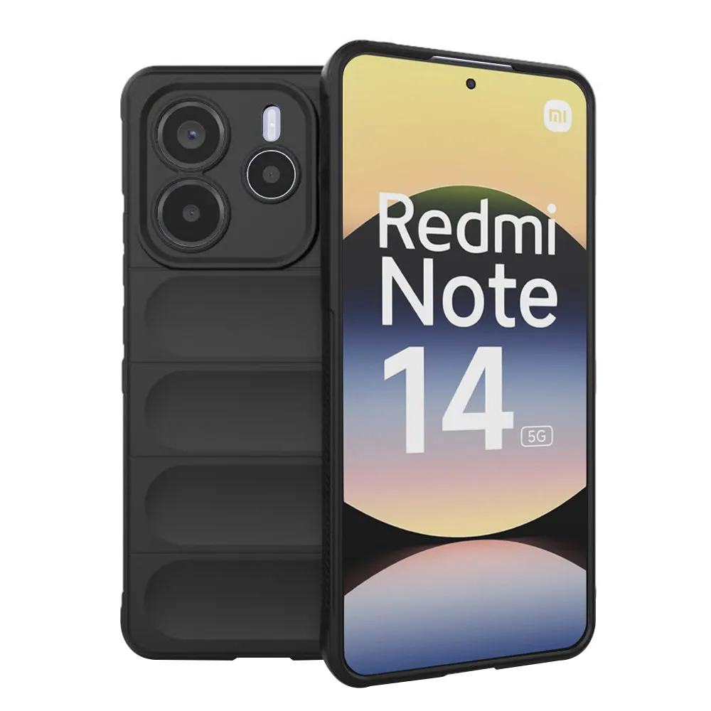 Custodia per Xiaomi Redmi Note 14 5G, Techsuit, Magic Shield, Nera - immagine 1