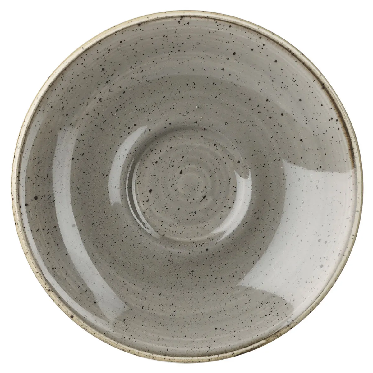 12x Churchill Piattino espresso Stonecast Peppercorn; 11.8 cm (Ø); grigio/marrone; rotonda; 12 pz. / Pacco - immagine 1