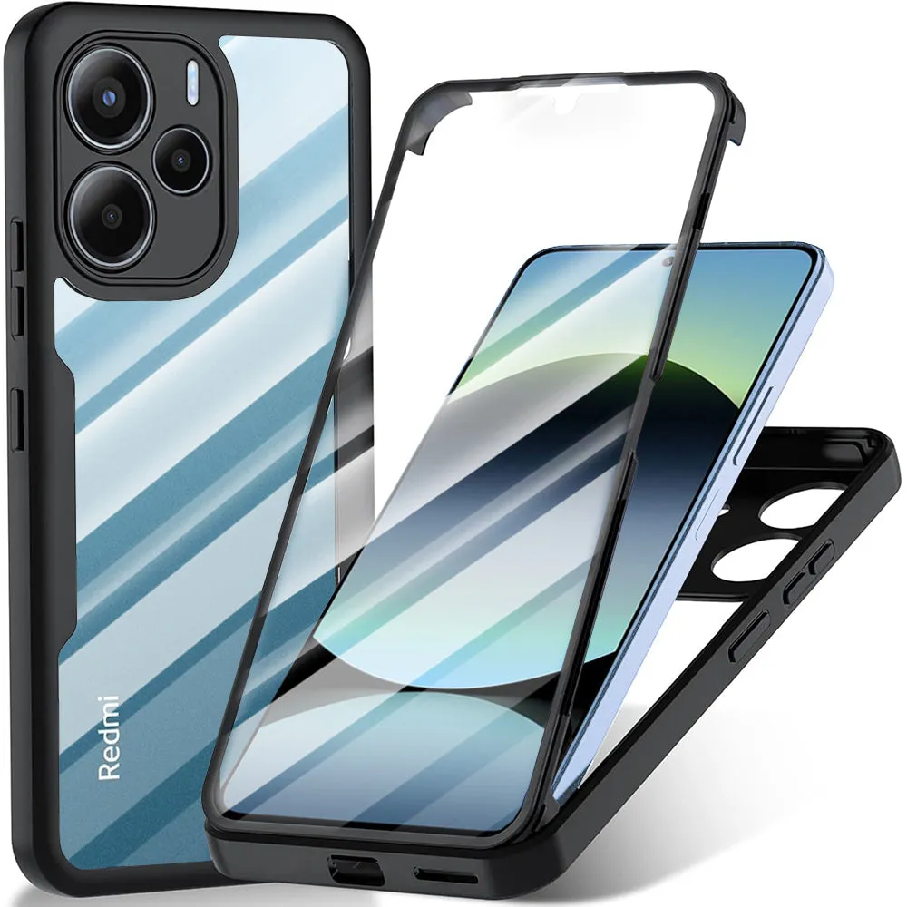 Custodia per Xiaomi Redmi Note 14 4G (Standard), Techsuit, ColorVerse 360, Nera - immagine 1