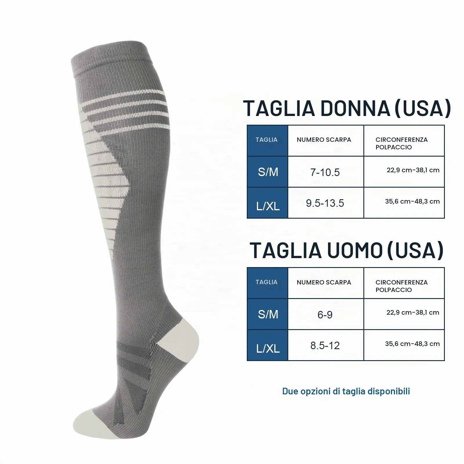 DRESHOW 4 Paia Calze a Compressione per Donna e Uomo Circolazione Miglior Supporto Alla per Atletica,Corsa,Ciclismo,Viaggi - immagine 4