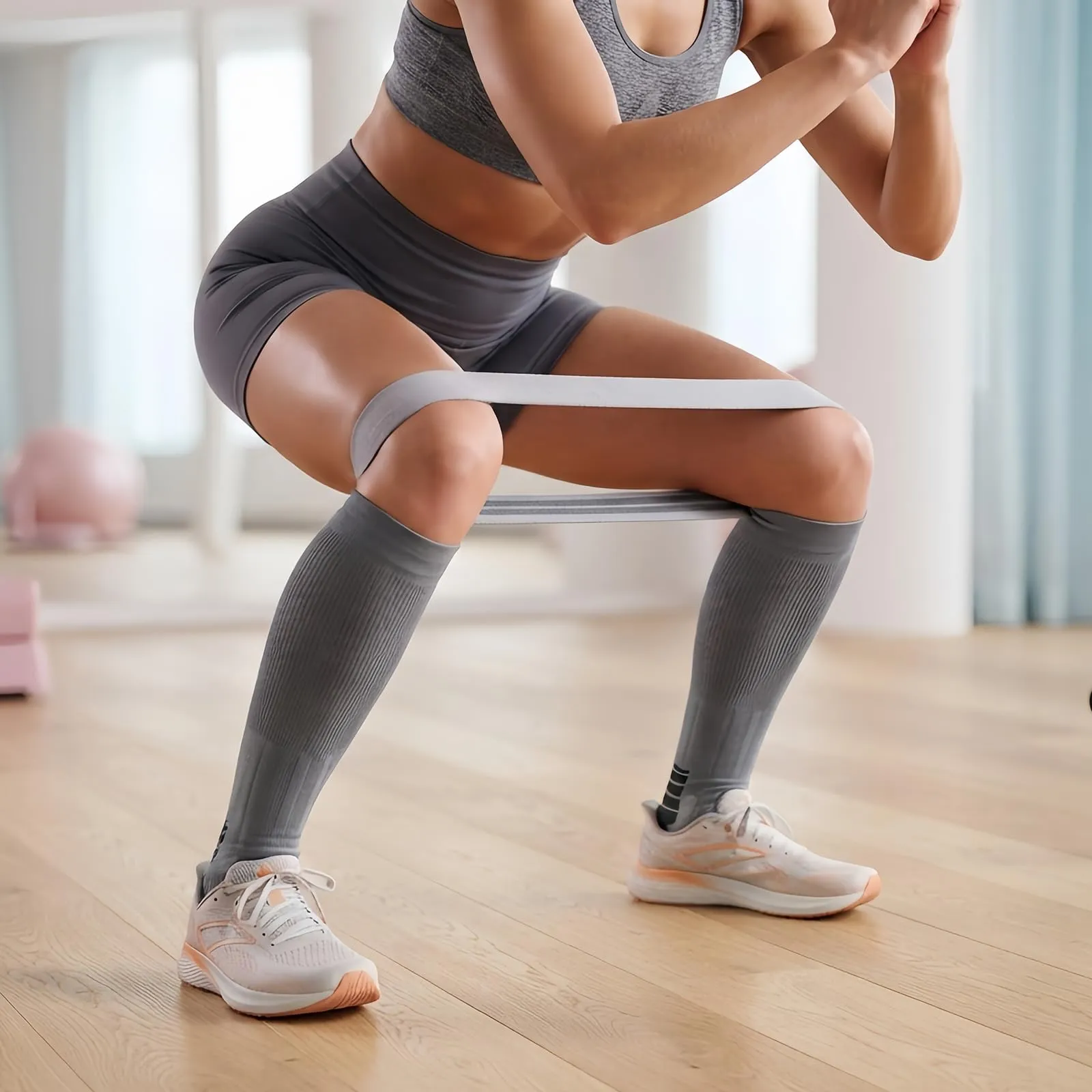 DRESHOW 4 Paia Calze a Compressione per Donna e Uomo Circolazione Miglior Supporto Alla per Atletica,Corsa,Ciclismo,Viaggi - immagine 2