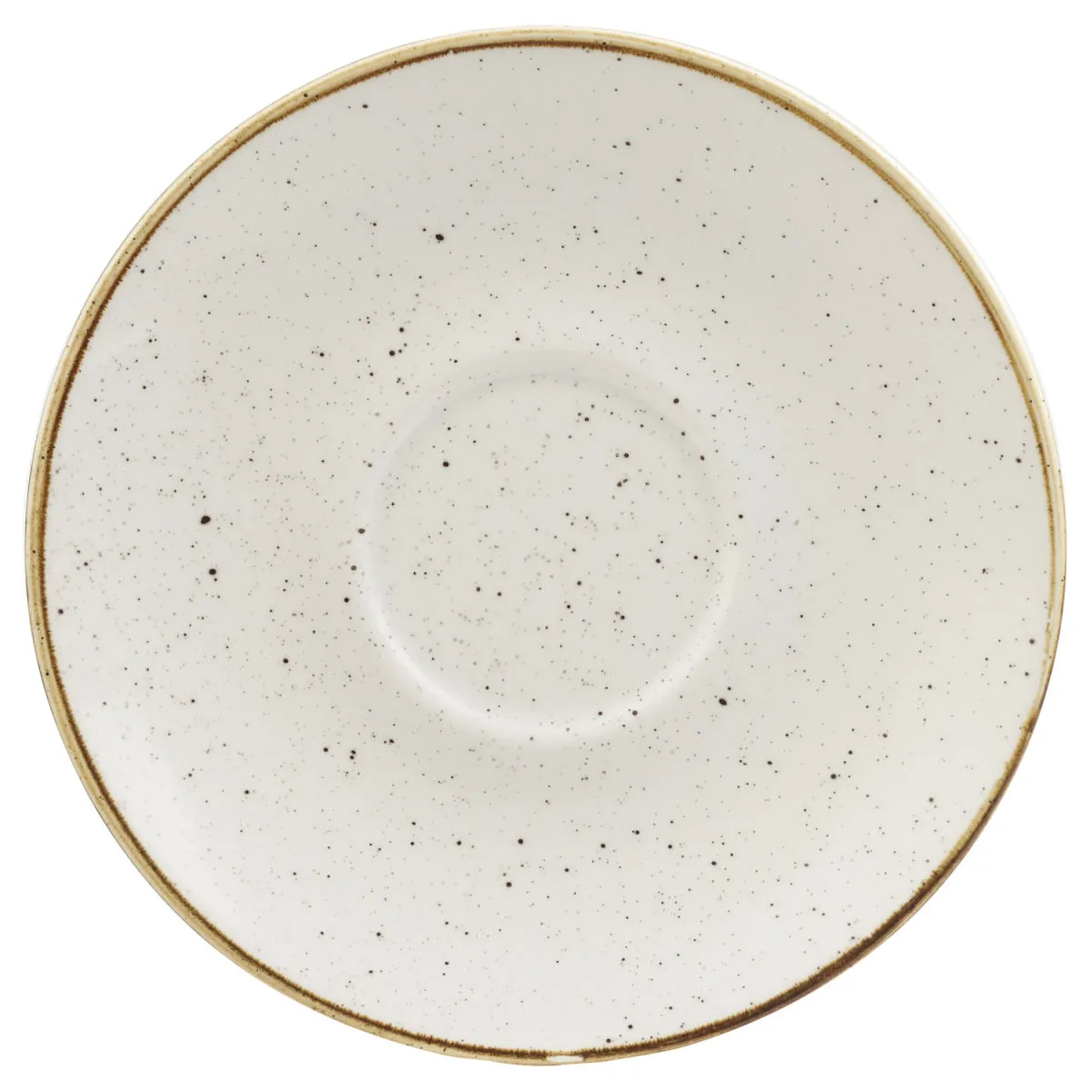 12x Churchill Cappuccino basso Stonecast Barley White; 15.6 cm (Ø); bianco/marrone; rotonda; 12 pz. / Pacco - immagine 1