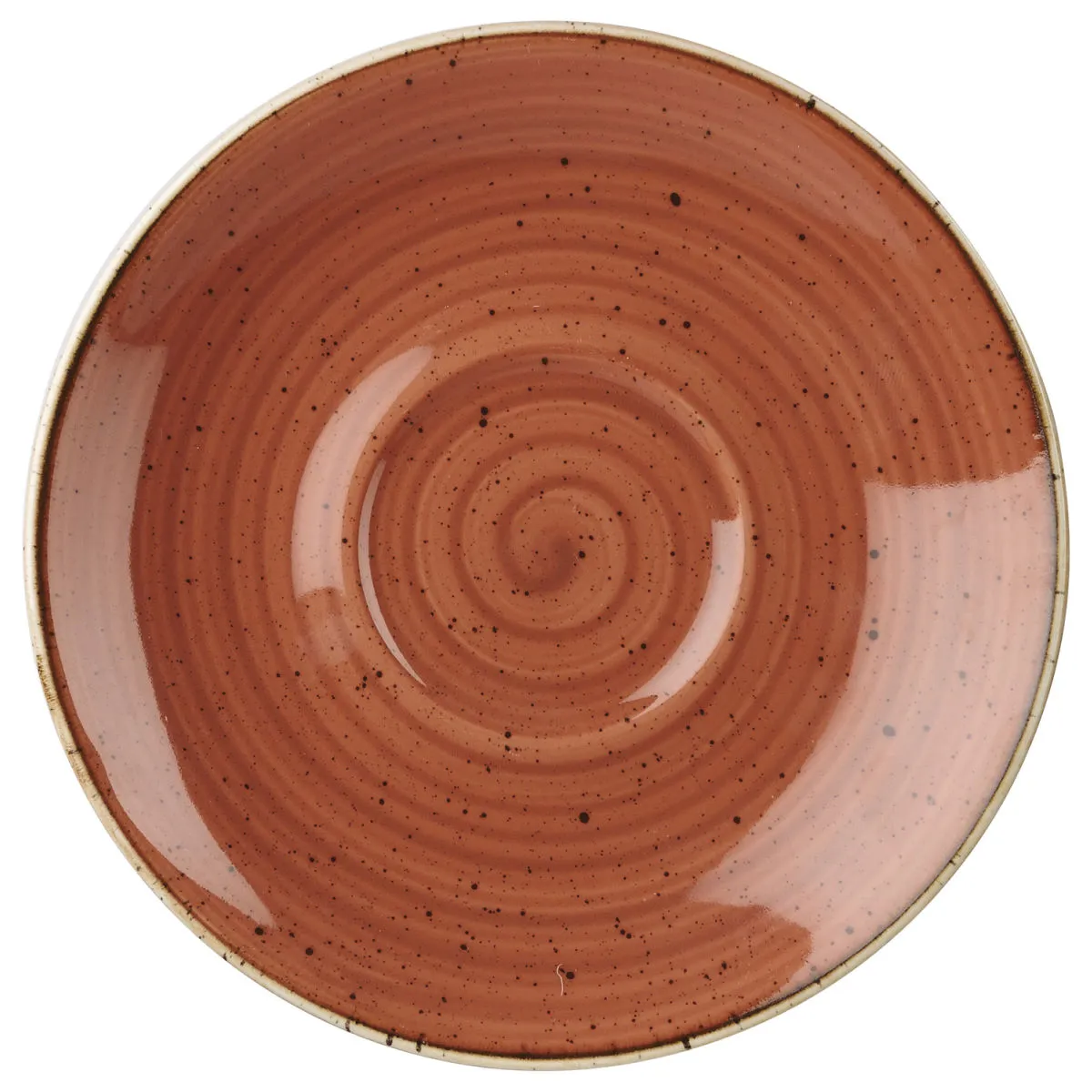 12x Churchill Cappuccino basso Stonecast Orange; 15.6 cm (Ø); arancione/marrone; rotonda; 12 pz. / Pacco - immagine 1