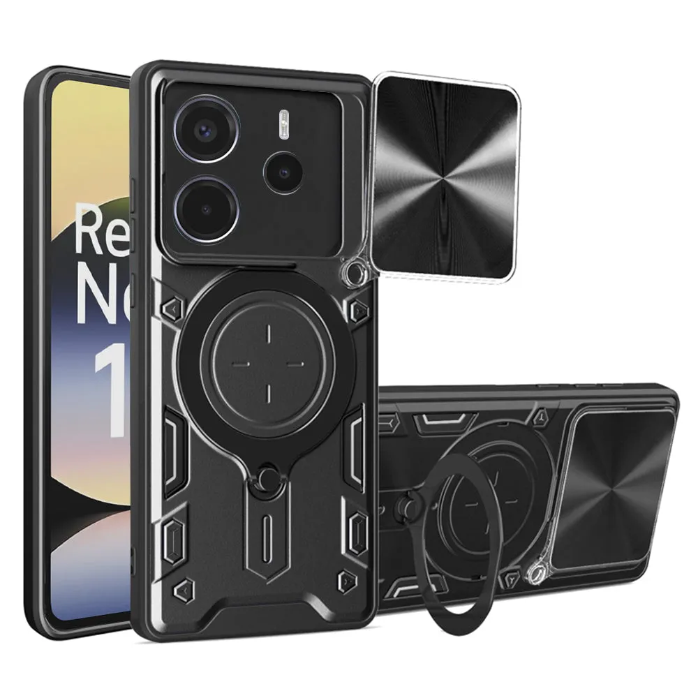 Custodia per Xiaomi Redmi Note 14 4G (Standard), Techsuit, CamGuard Pro, Nera - immagine 1