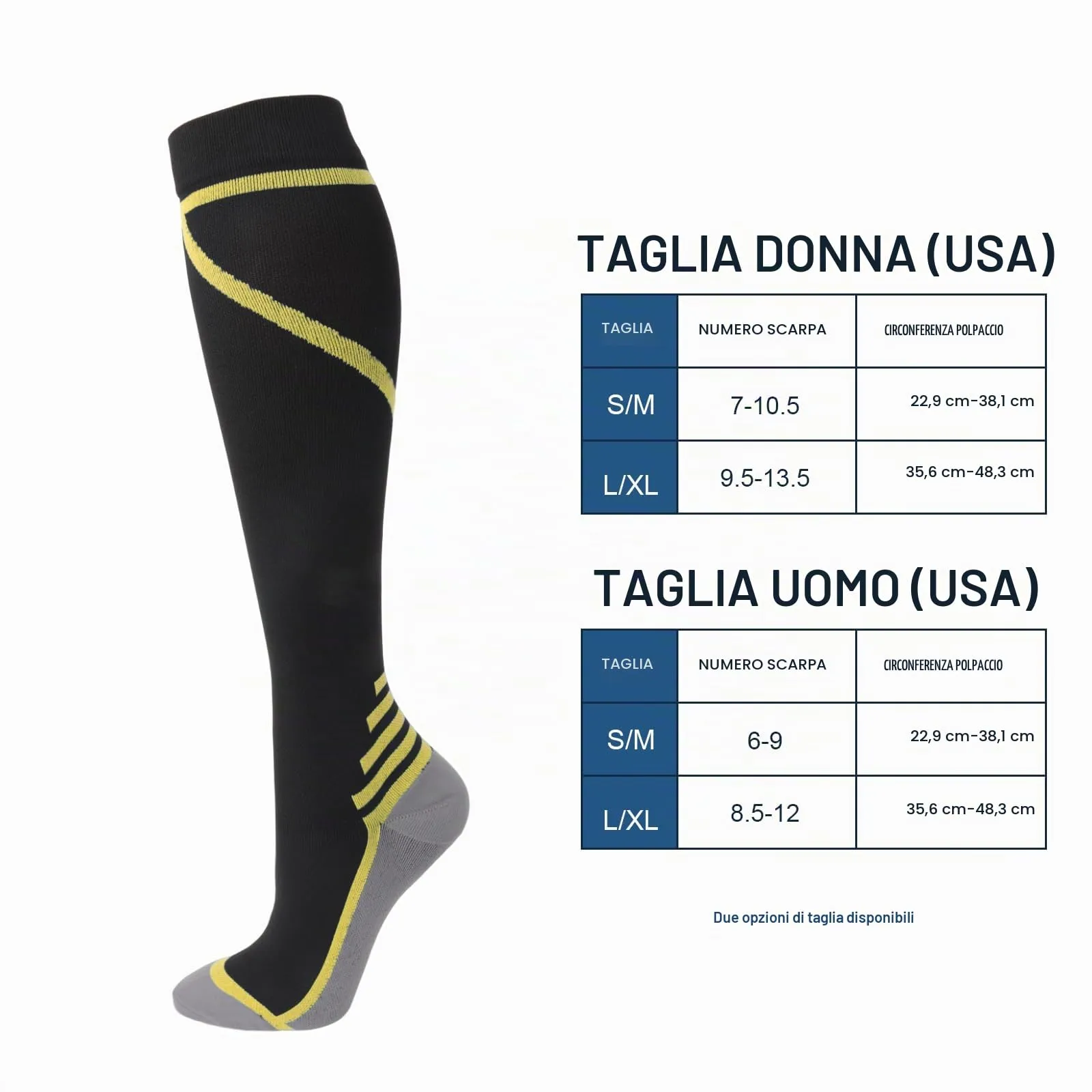 DRESHOW 4 Paia Calze a Compressione per Donna e Uomo Circolazione Miglior Supporto Alla per Atletica,Corsa,Ciclismo,Viaggi - immagine 4