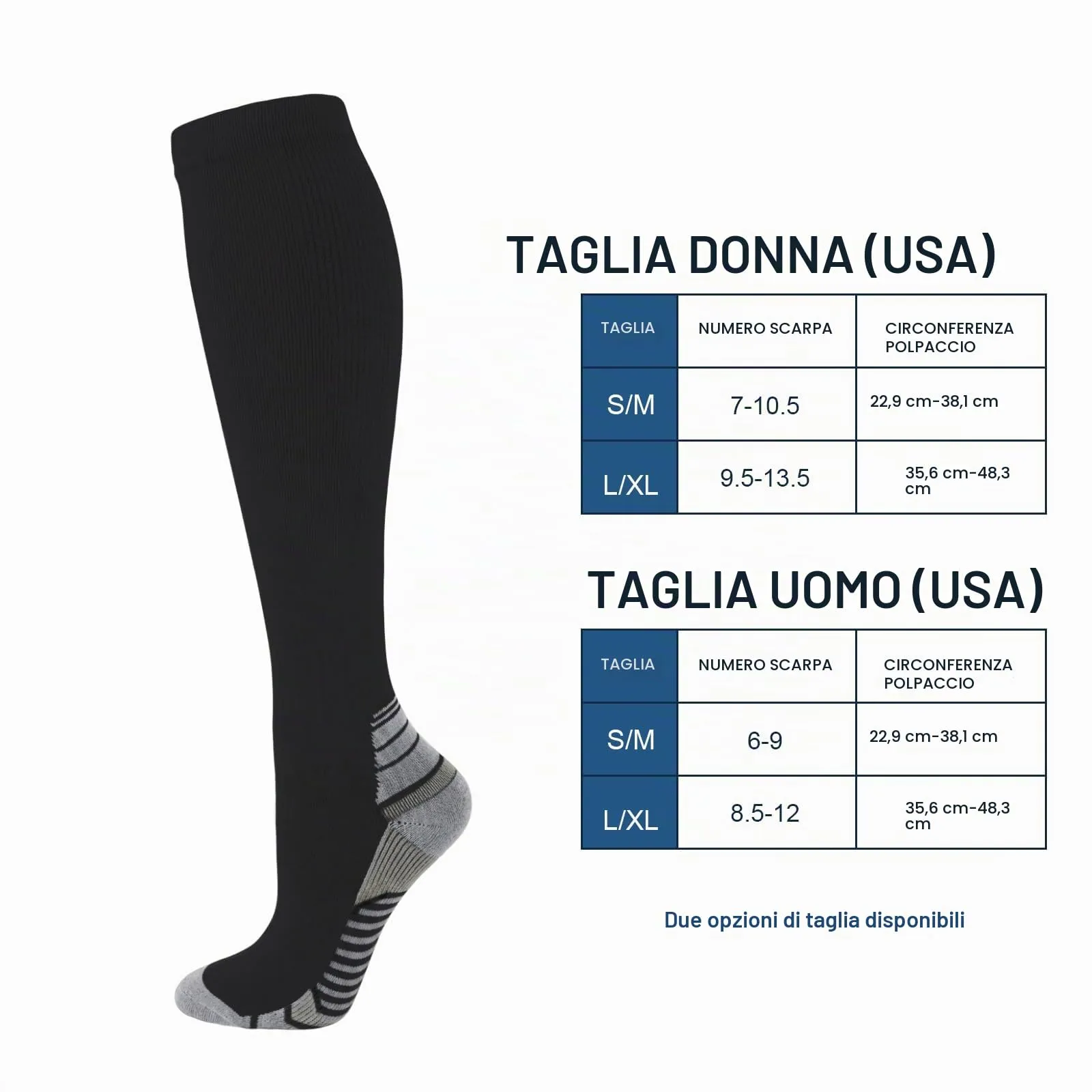 DRESHOW 4 Paia Calze a Compressione per Donna e Uomo Circolazione Miglior Supporto Alla per Atletica,Corsa,Ciclismo,Viaggi - immagine 4