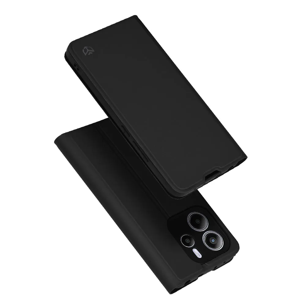 Custodia per Xiaomi Redmi Note 14 4G (Standard), Techsuit, Magskin Book, Nera - immagine 1
