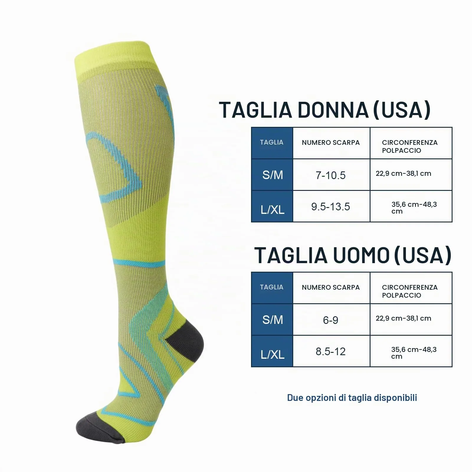 DRESHOW 4 Paia Calze a Compressione per Donna e Uomo Circolazione Miglior Supporto Alla per Atletica,Corsa,Ciclismo,Viaggi - immagine 4