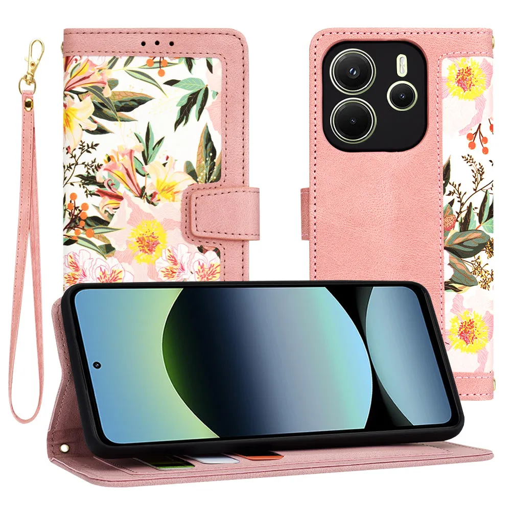 Custodia per Xiaomi Redmi Note 14 4G (Regionale), Techsuit, FlipCraft, Rosa - immagine 1