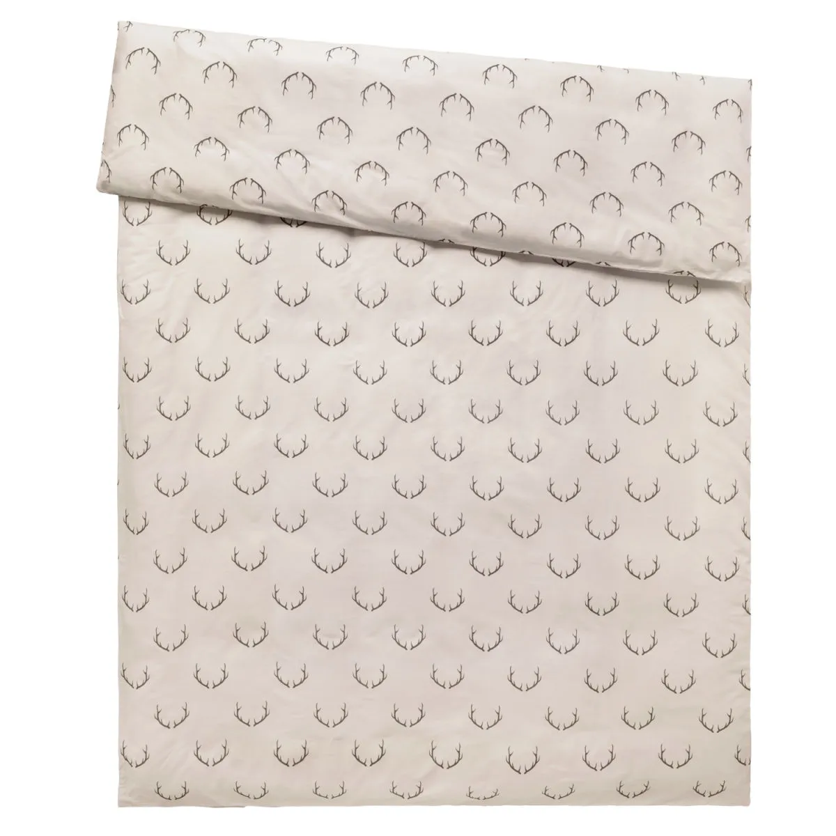 ERWIN M. Copripiumino con corna di cervo Enns; 155x220 cm (LxL); beige/marrone scuro - immagine 1