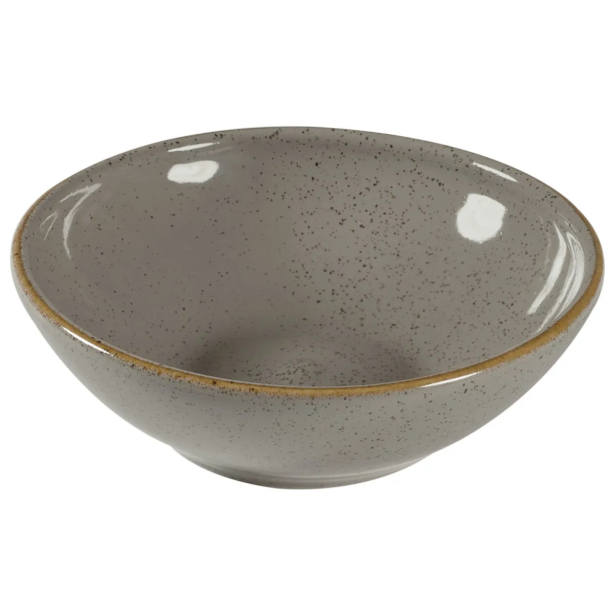 12x Churchill Ciotola Stonecast Peppercorn ovale; 260 ml, 13 cm (Ø); grigio/marrone; rotonda; 12 pz. / Pacco - immagine 1