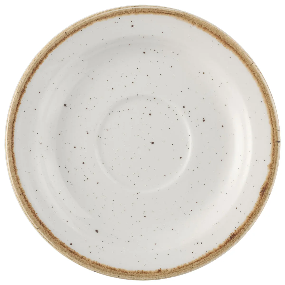 12x Churchill Piattino sottotazza Stonecast Barley White; 15 cm (Ø); bianco/marrone; rotonda; 12 pz. / Pacco - immagine 1