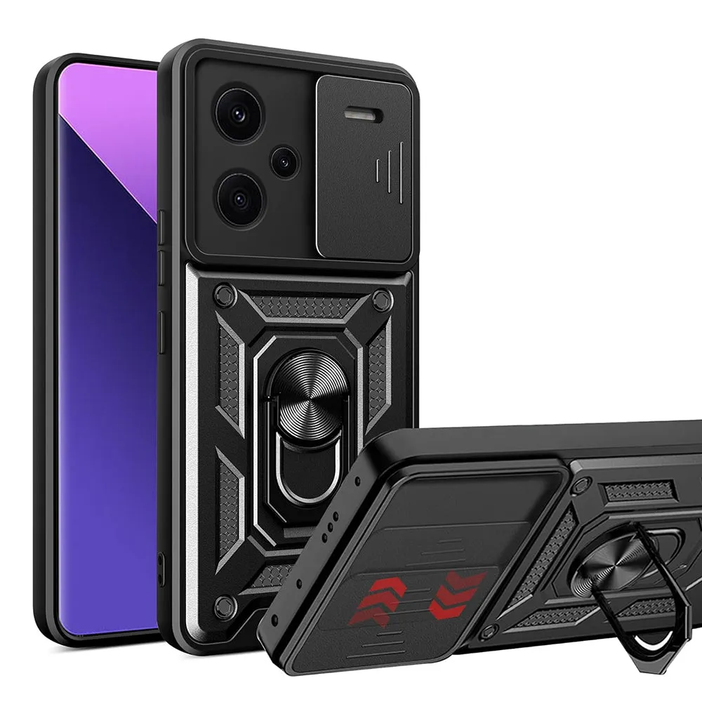Custodia per Xiaomi Redmi Note 13 Pro+, Techsuit, CamShield, Nera - immagine 1