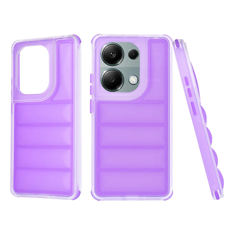 Custodia per Xiaomi Redmi Note 13 Pro 4G / Poco M6 Pro 4G, Techsuit, Wave Shield, Viola - immagine 1