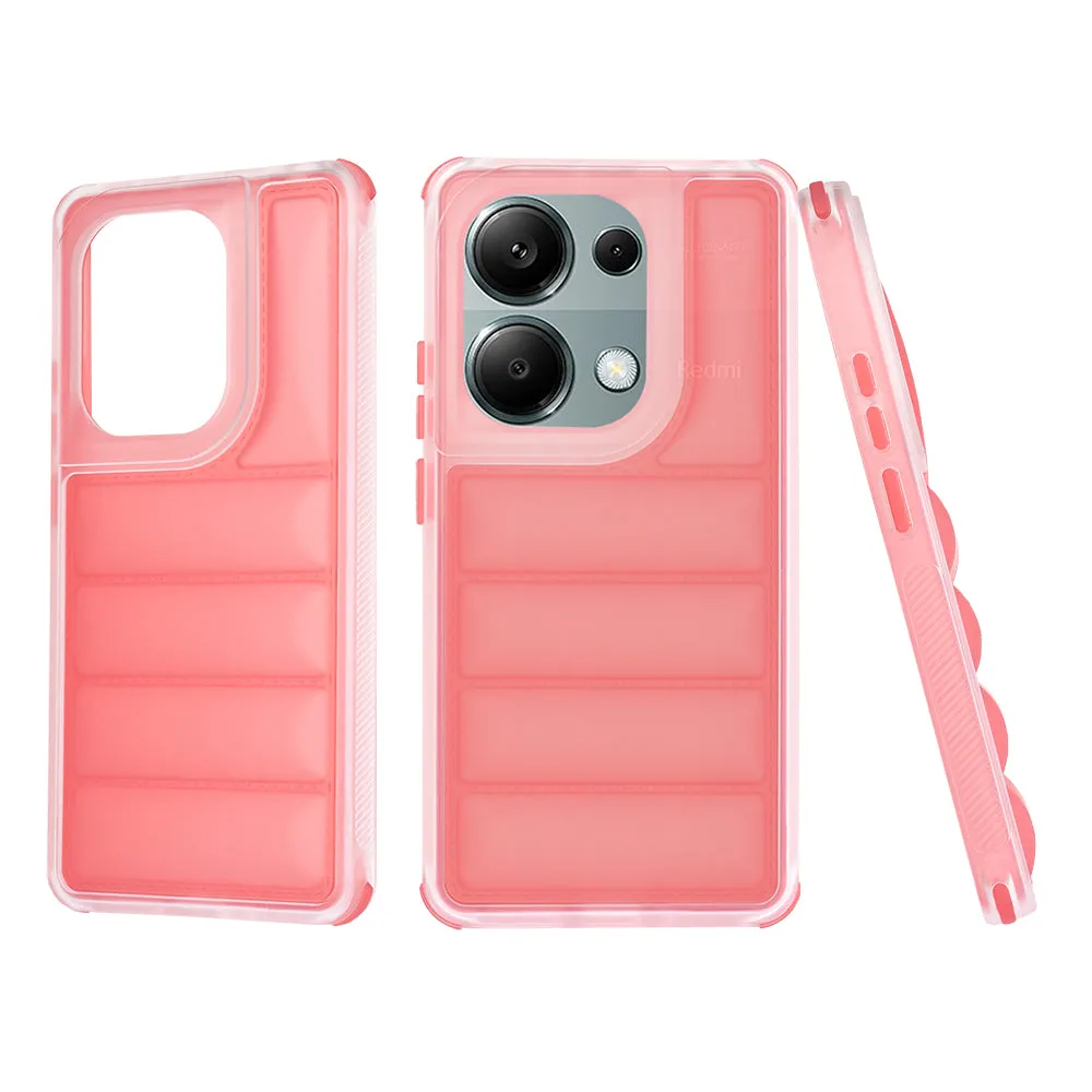 Custodia per Xiaomi Redmi Note 13 Pro 4G / Poco M6 Pro 4G, Techsuit, Wave Shield, Rossa - immagine 1
