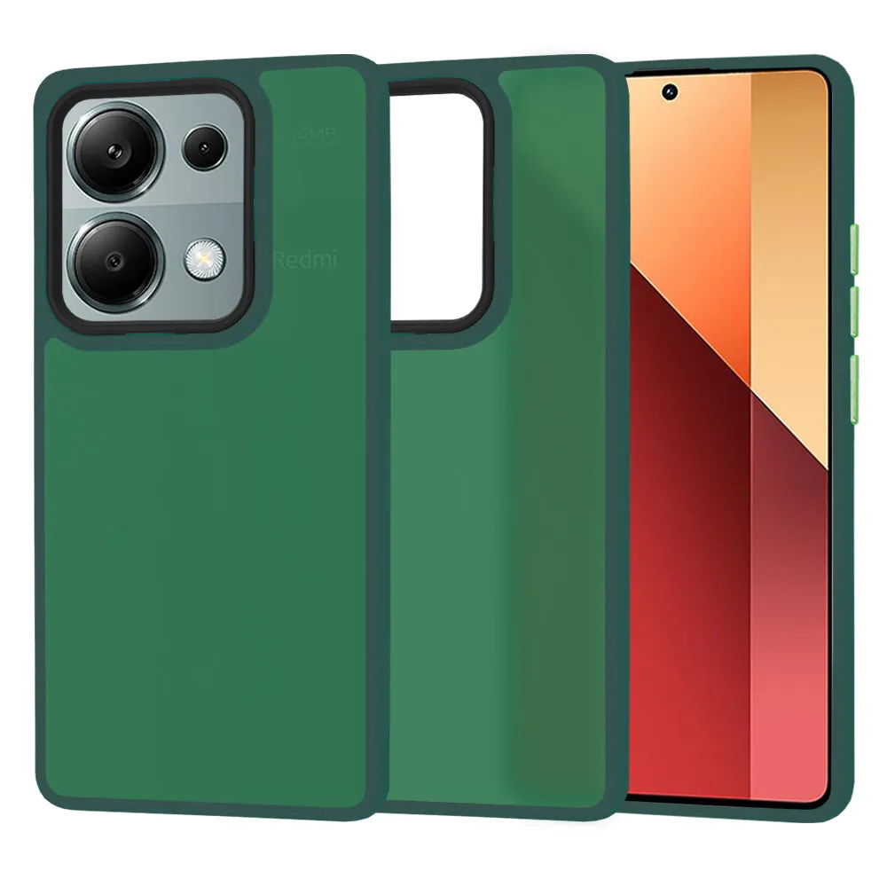 Custodia per Xiaomi Redmi Note 13 Pro 4G / Poco M6 Pro 4G, Techsuit, HaloFrost, Verde - immagine 1