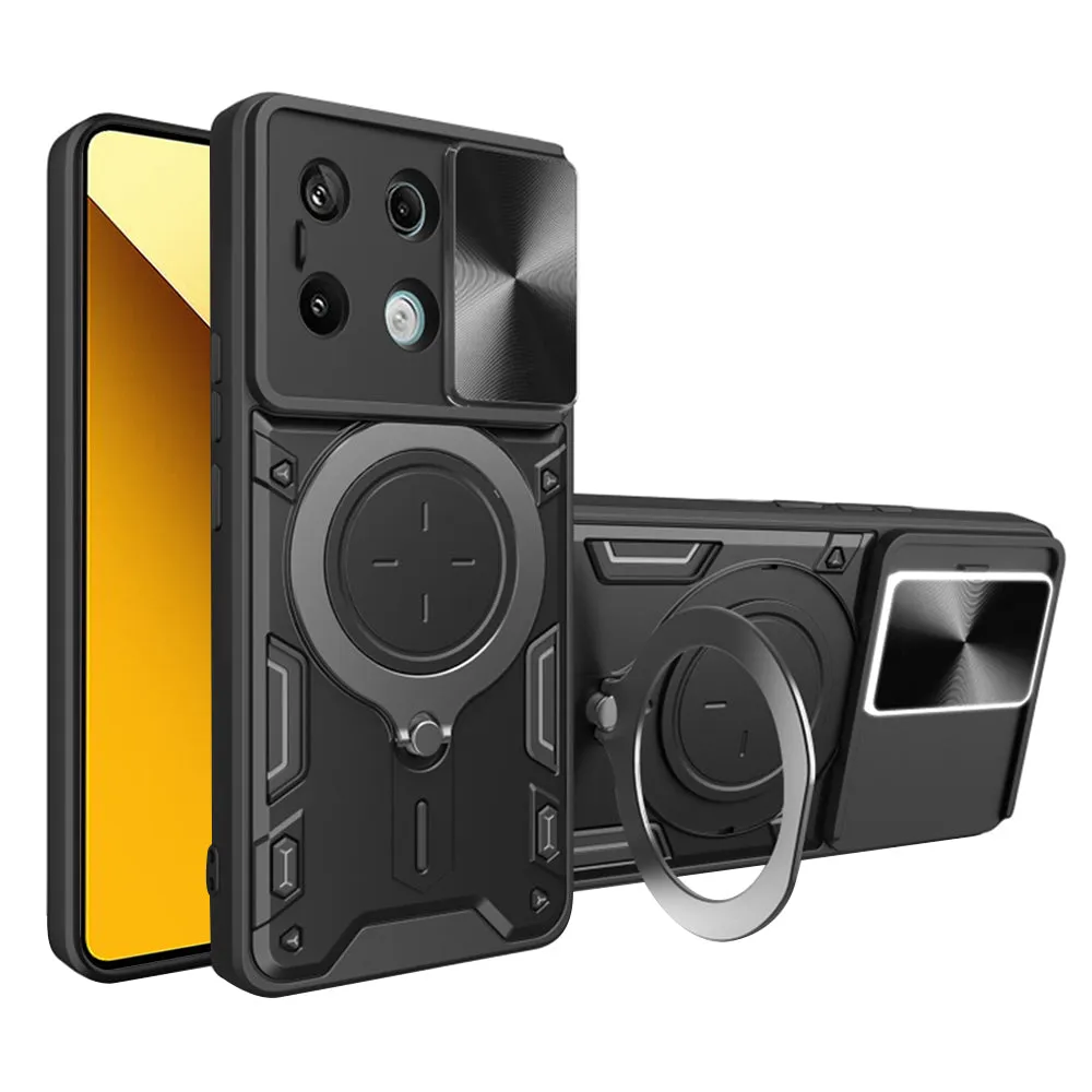 Custodia per Xiaomi Redmi Note 13 5G, Techsuit, CamGuard Pro, Nera - immagine 1