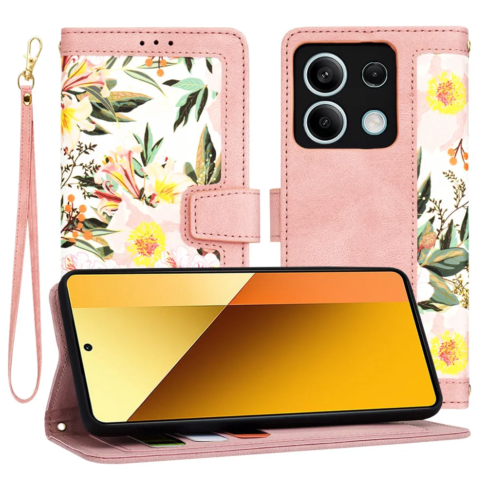 Custodia per Xiaomi Redmi Note 13 5G, Techsuit, FlipCraft, Rosa - immagine 1