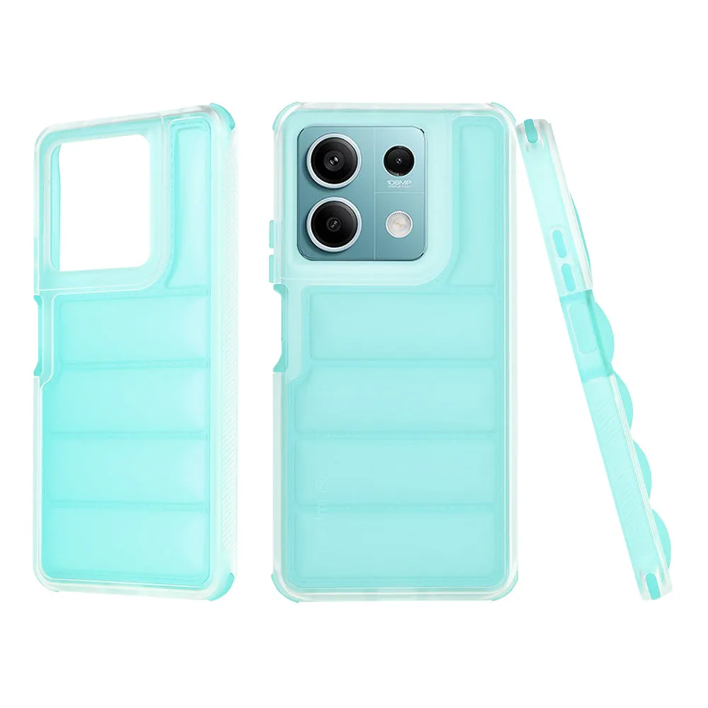 Custodia per Xiaomi Redmi Note 13 5G, Techsuit, Wave Shield, Turchese - immagine 1
