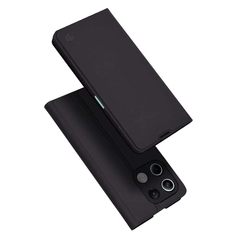 Custodia per Xiaomi Redmi Note 13 5G, Techsuit, Magskin Book, Nera - immagine 1