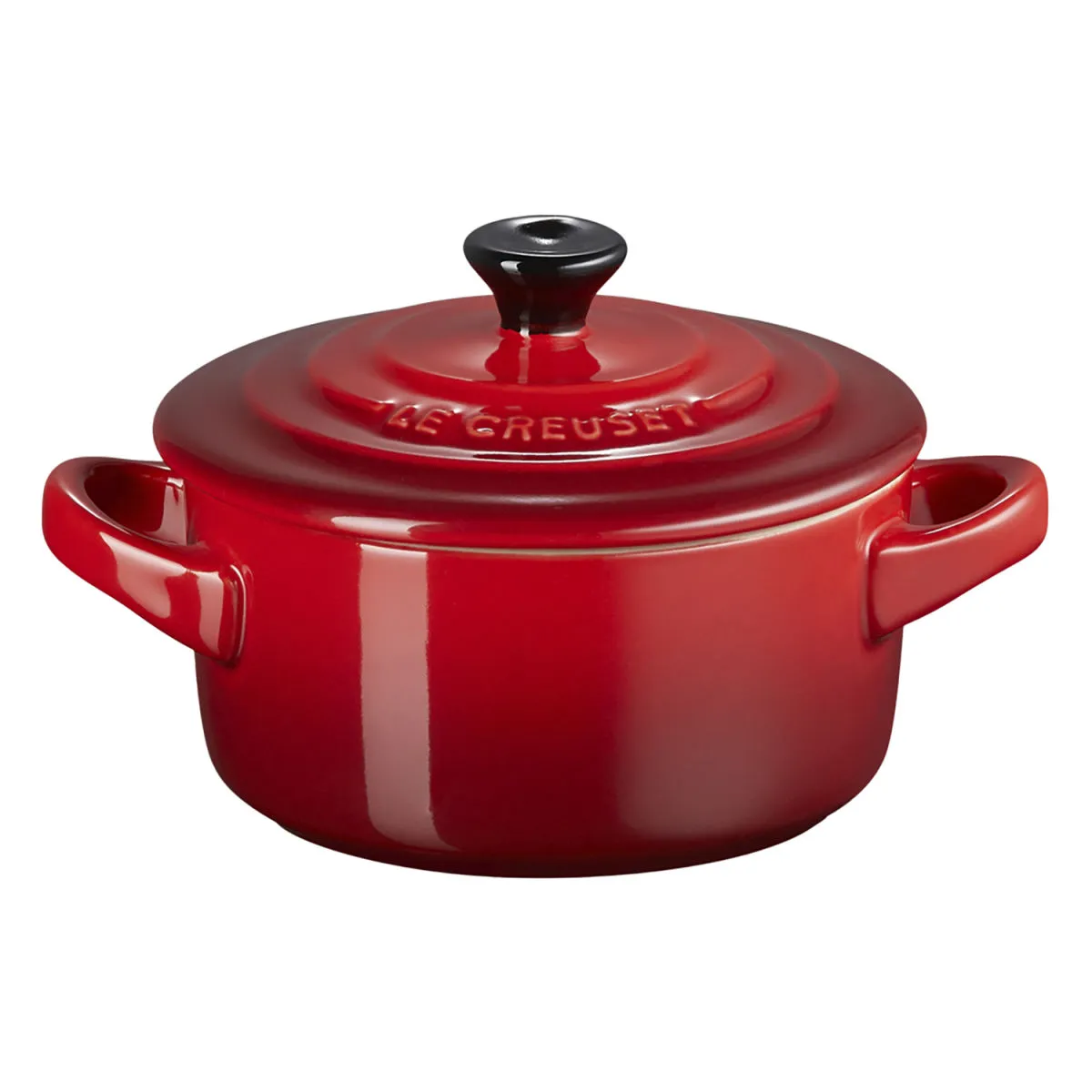 Le Creuset Mini cocotte in gres; 0.25 l, 10x5 cm (ØxH); rosso scuro; rotonda - immagine 1