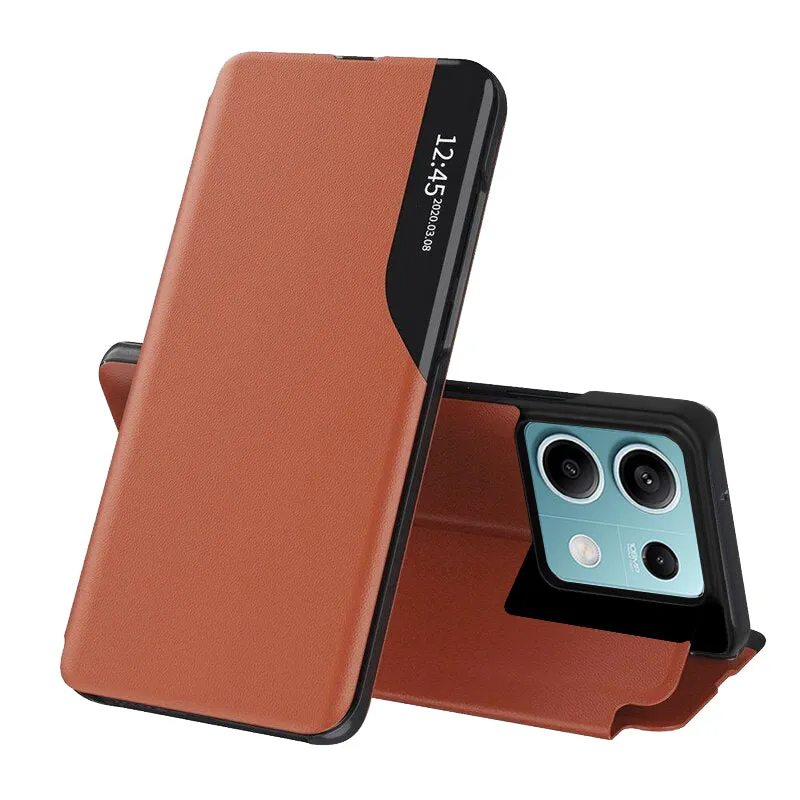 Custodia per Xiaomi Redmi Note 13 5G, Techsuit, eFold, Arancione - immagine 1