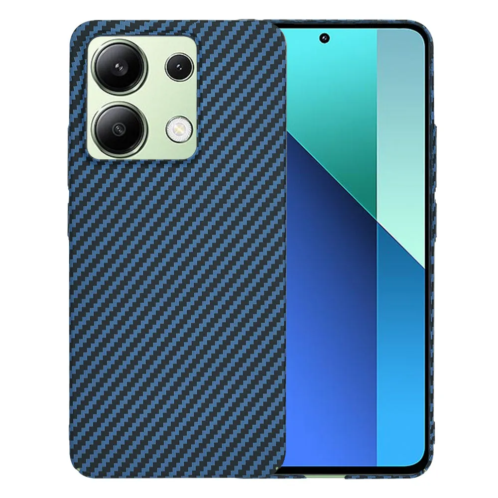 Custodia per Xiaomi Redmi Note 13 4G, Techsuit, Carbonite FiberShell, Turchese - immagine 1