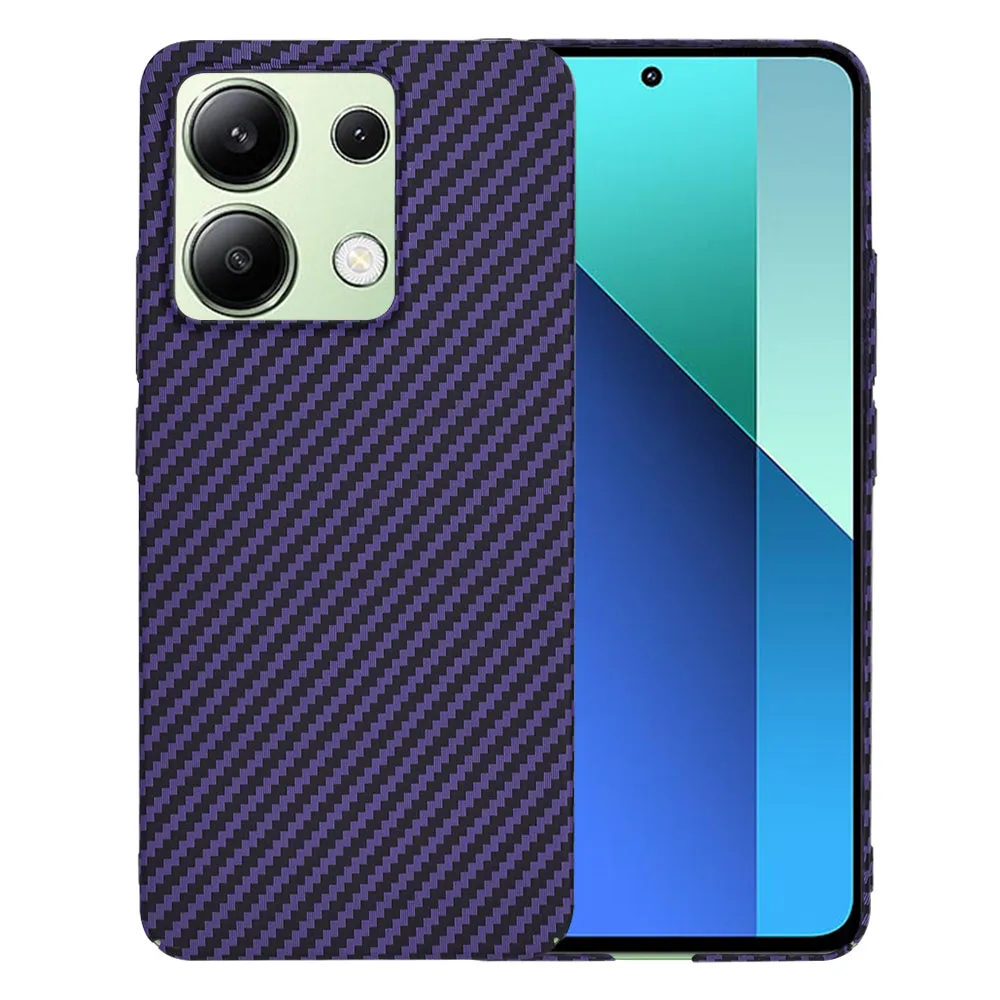 Custodia per Xiaomi Redmi Note 13 4G, Techsuit, Carbonite FiberShell, Viola - immagine 1
