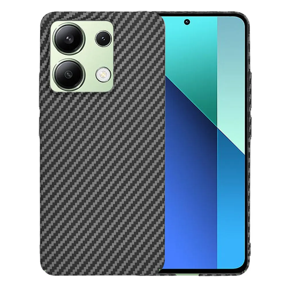 Custodia per Xiaomi Redmi Note 13 4G, Techsuit, Carbonite FiberShell, Nera - immagine 1