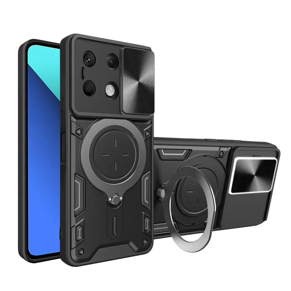 Custodia per Xiaomi Redmi Note 13 4G, Techsuit, CamGuard Pro, Nera - immagine 1