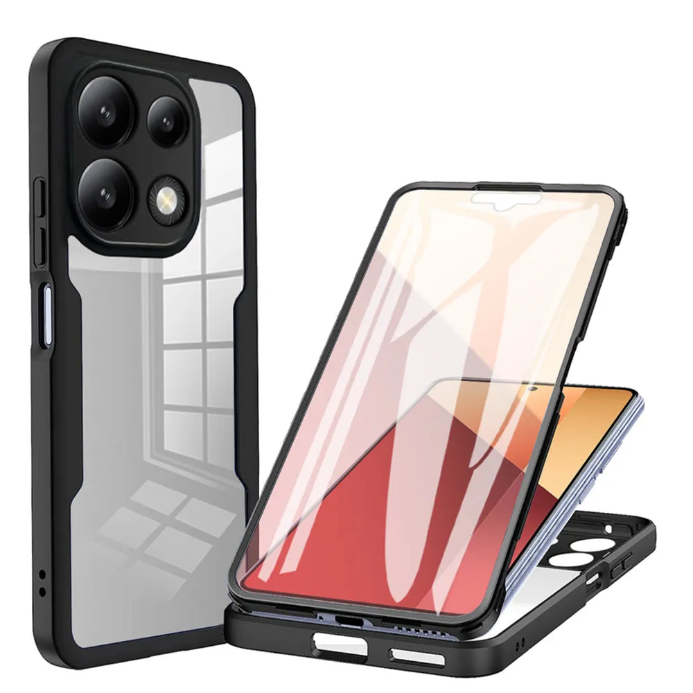 Custodia per Xiaomi Redmi Note 13 4G, Techsuit, ColorVerse 360, Nera - immagine 1