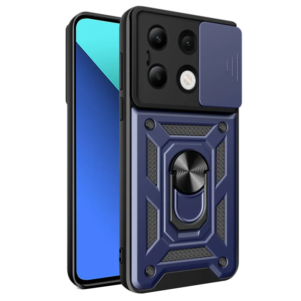 Custodia per Xiaomi Redmi Note 13 4G, Techsuit, CamShield, Blu - immagine 1