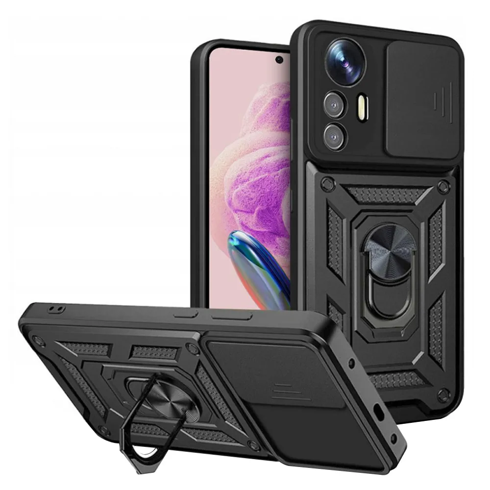 Custodia per Xiaomi Redmi Note 12S, Techsuit, CamShield, Nera - immagine 1