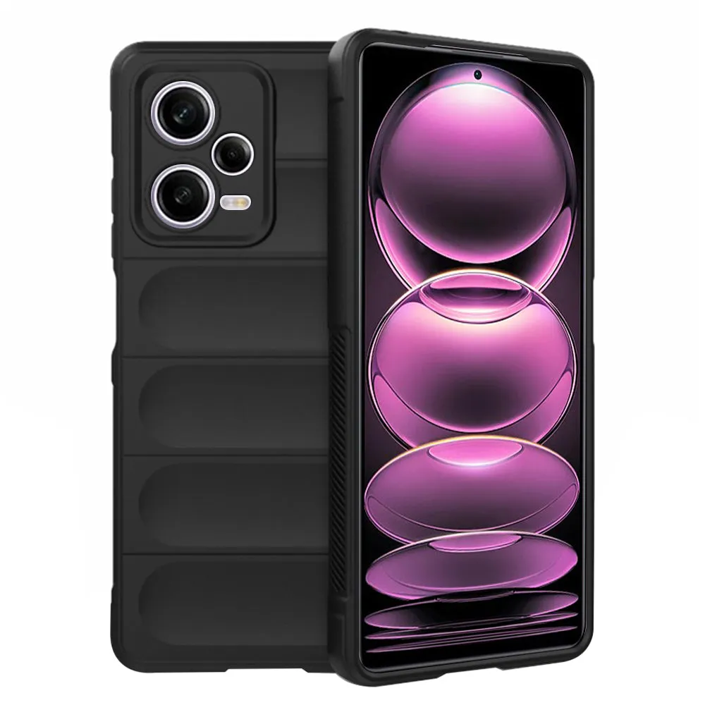 Custodia per Xiaomi Redmi Note 12 Pro 5G, Techsuit, Magic Shield, Nera - immagine 1