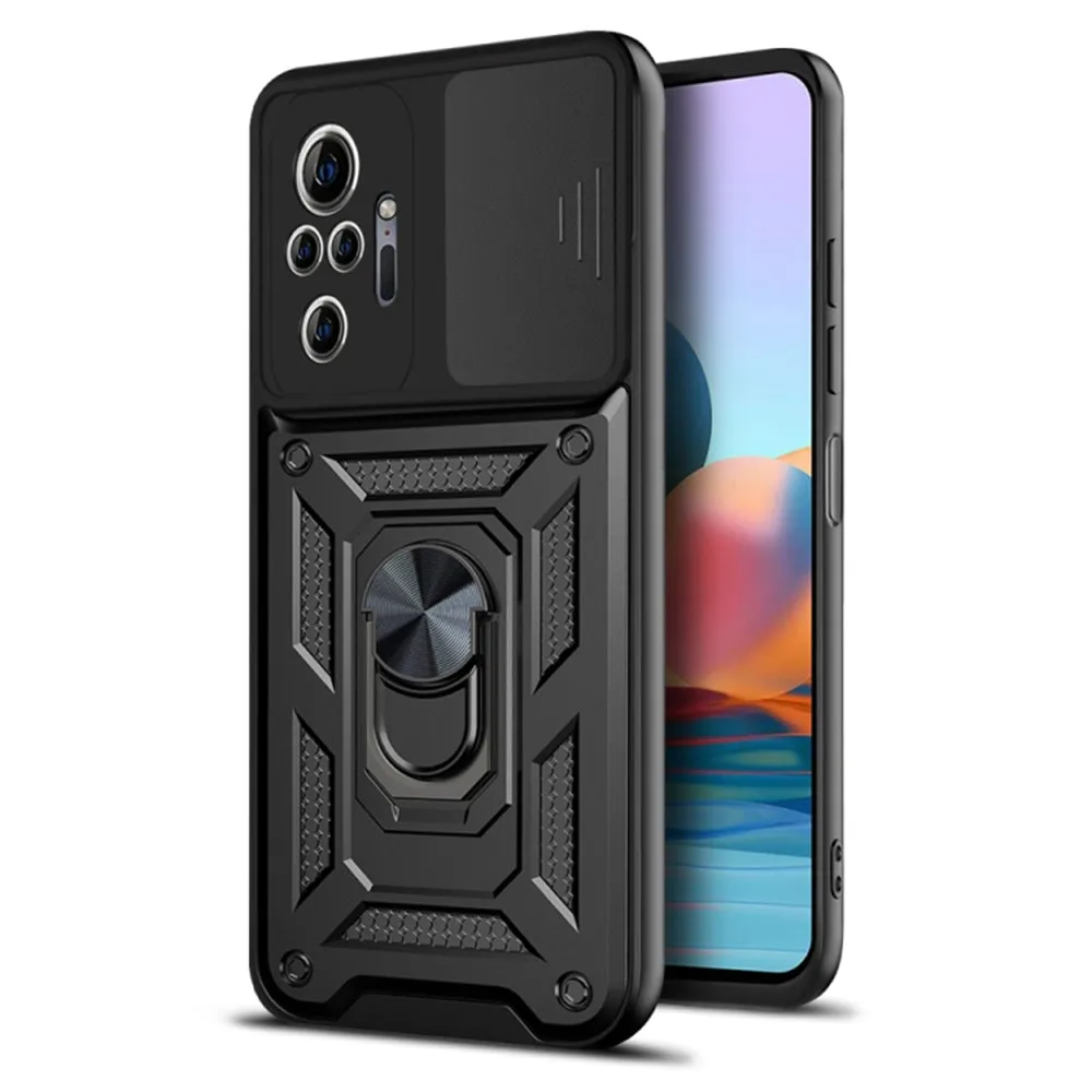Custodia per Xiaomi Redmi Note 10 Pro Max / Note 10 Pro, Techsuit, CamShield, Nera - immagine 1